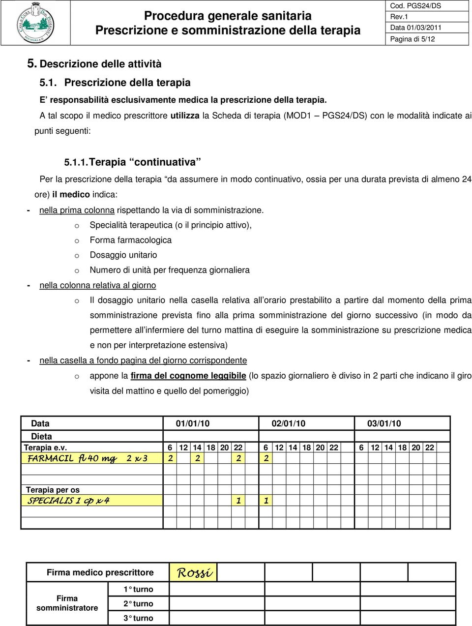 PGS24/DS) con le modalità indicate ai punti seguenti: 5.1.