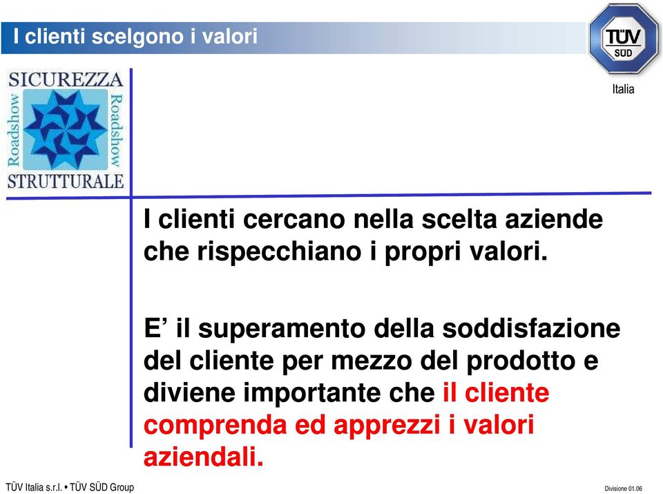 E il superamento della soddisfazione del cliente per mezzo del