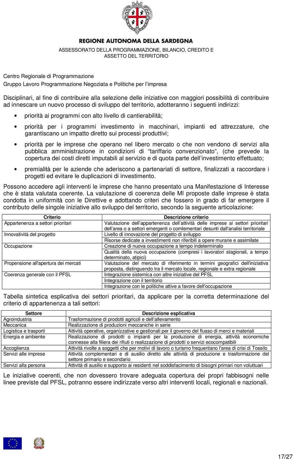 produttivi; priorità per le imprese che operano nel libero mercato o che non vendono di servizi alla pubblica amministrazione in condizioni di tariffario convenzionato, (che prevede la copertura dei