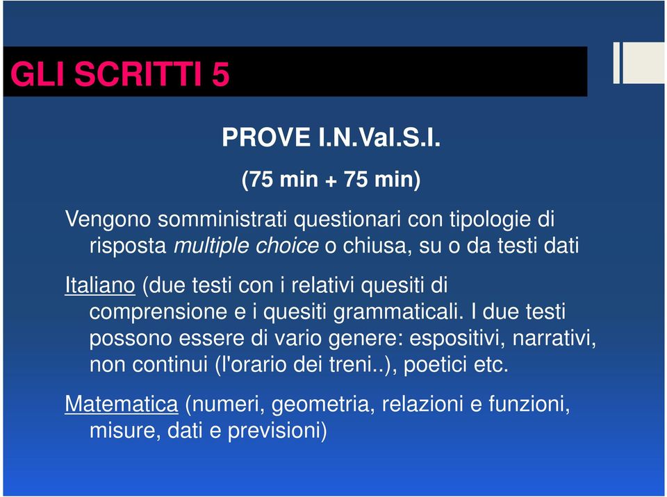 comprensione e i quesiti grammaticali.