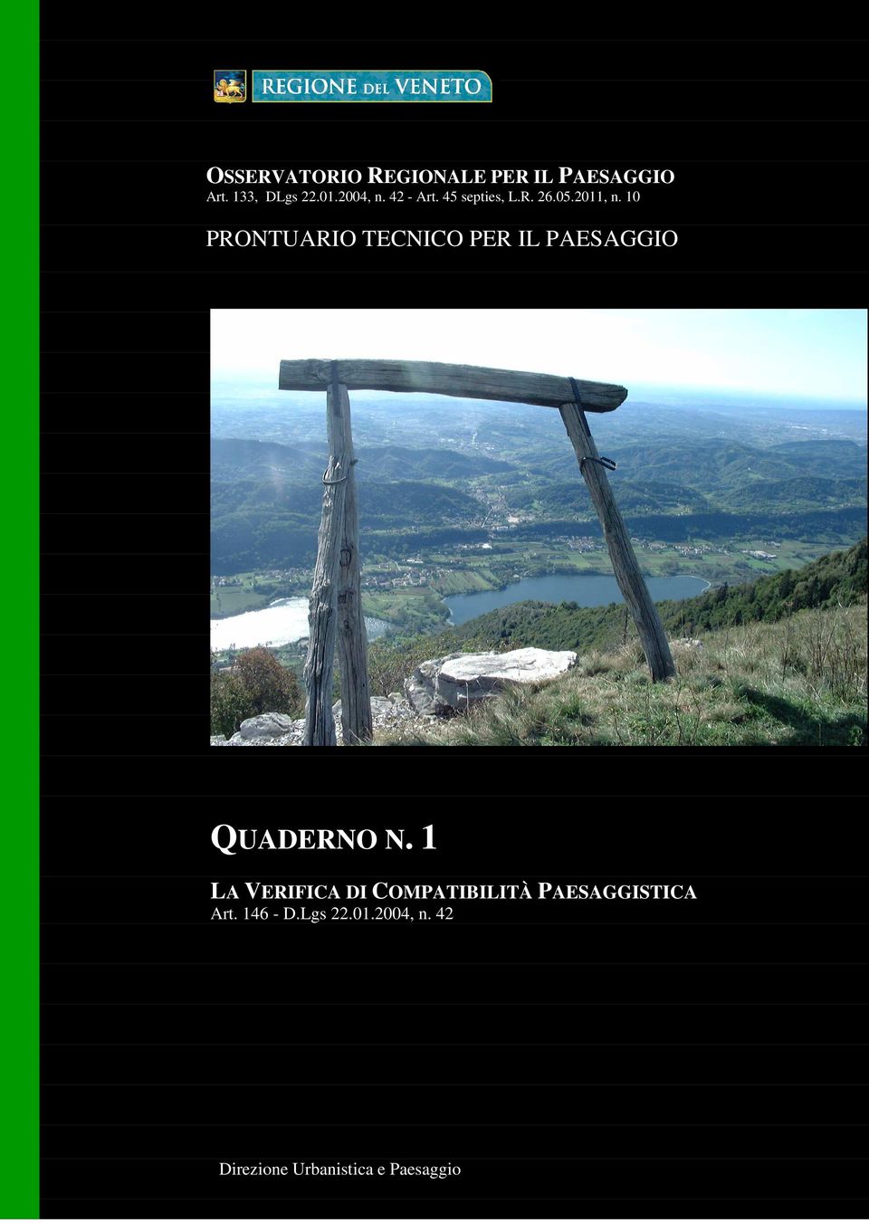 IL PAESAGGIO QUADERNO N 1 LA VERIFICA DI COMPATIBILITÀ