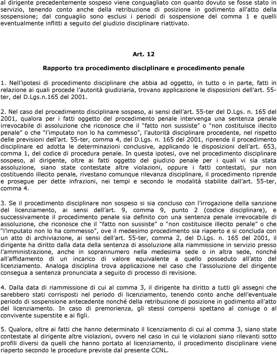 12 Rapporto tra procedimento disciplinare e procedimento penale 1.