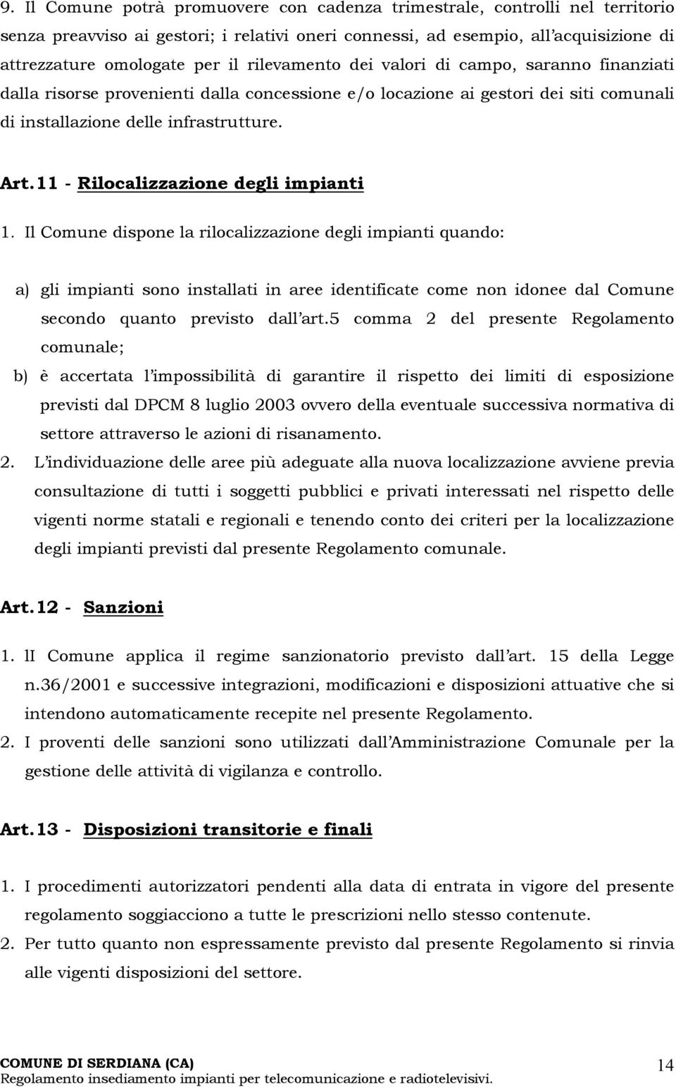 11 - Rilocalizzazione degli impianti 1.