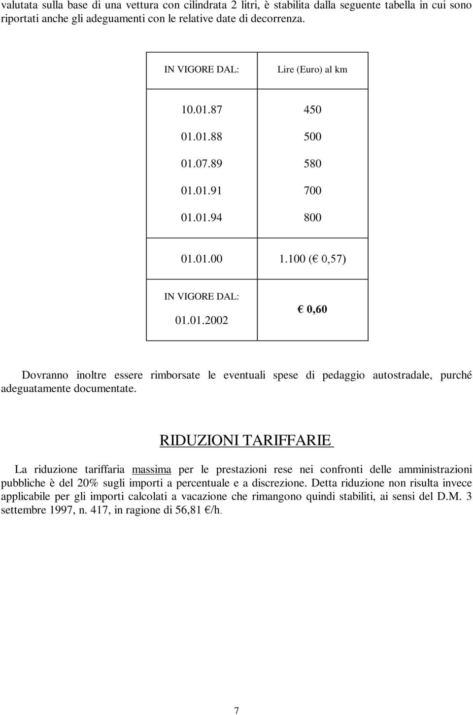 RIDUZIONI TARIFFARIE La riduzione tariffaria massima per le prestazioni rese nei confronti delle amministrazioni pubbliche è del 20% sugli importi a percentuale e a discrezione.