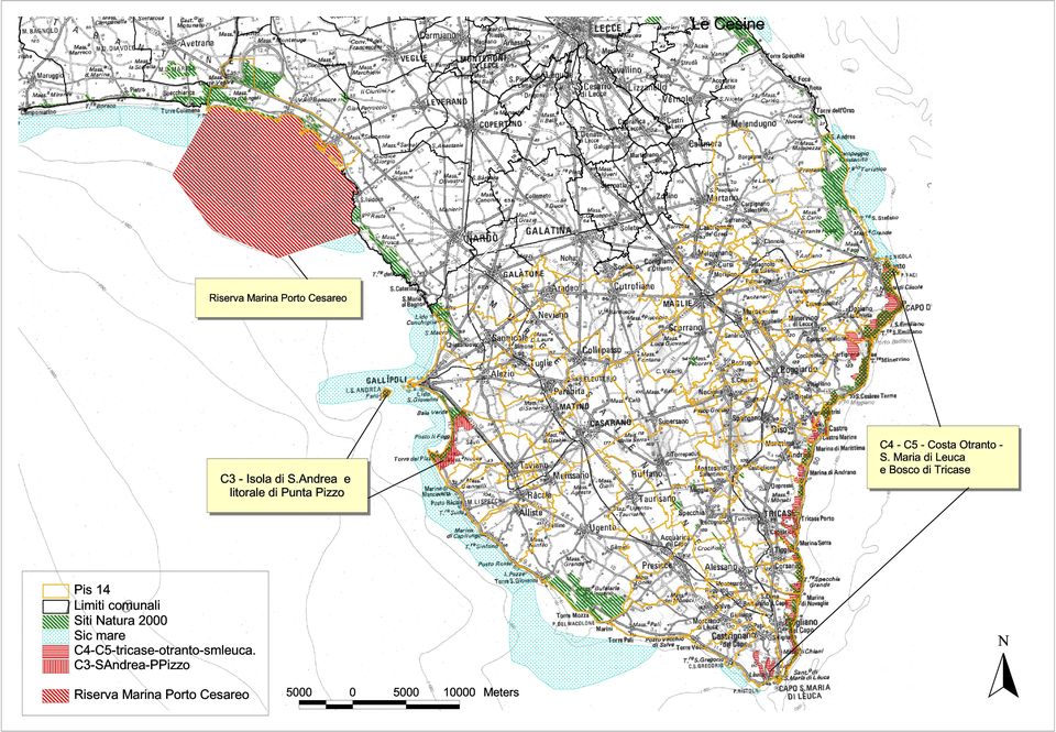 Andrea e litorale di Punta Pizzo Pis 14 Limiti comunali Siti Natura 2000