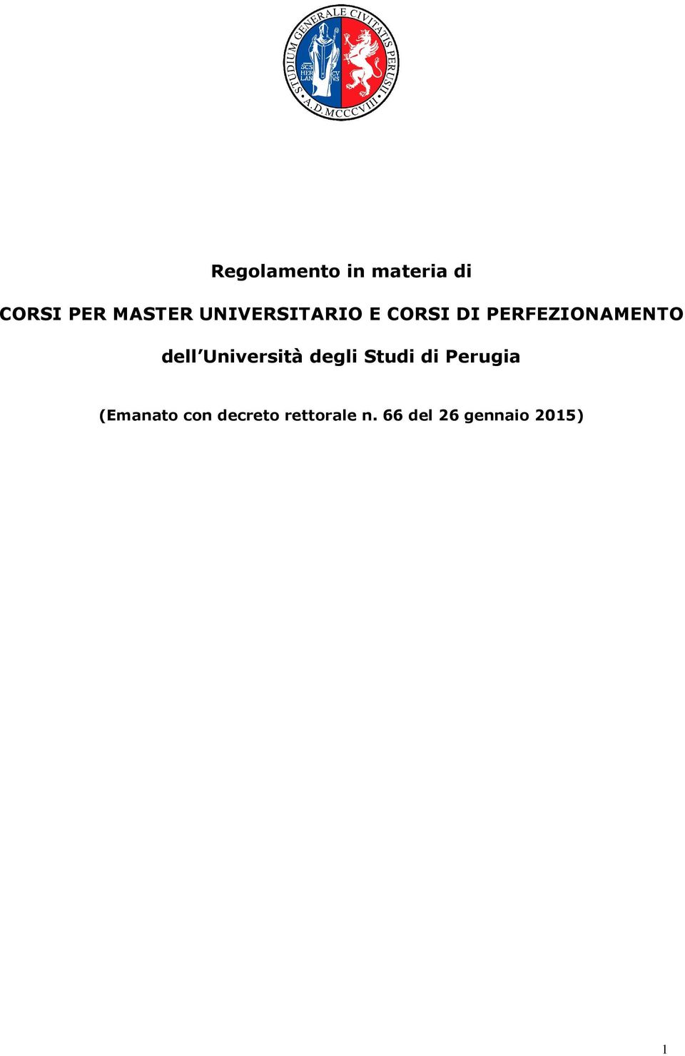 Università degli Studi di Perugia (Emanato