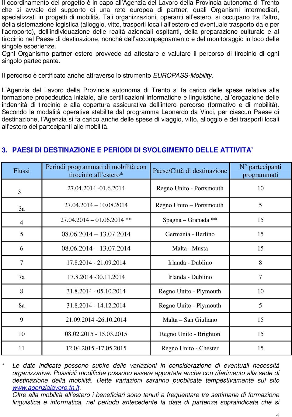 Tali organizzazioni, operanti all estero, si occupano tra l altro, della sistemazione logistica (alloggio, vitto, trasporti locali all estero ed eventuale trasporto da e per l aeroporto), dell