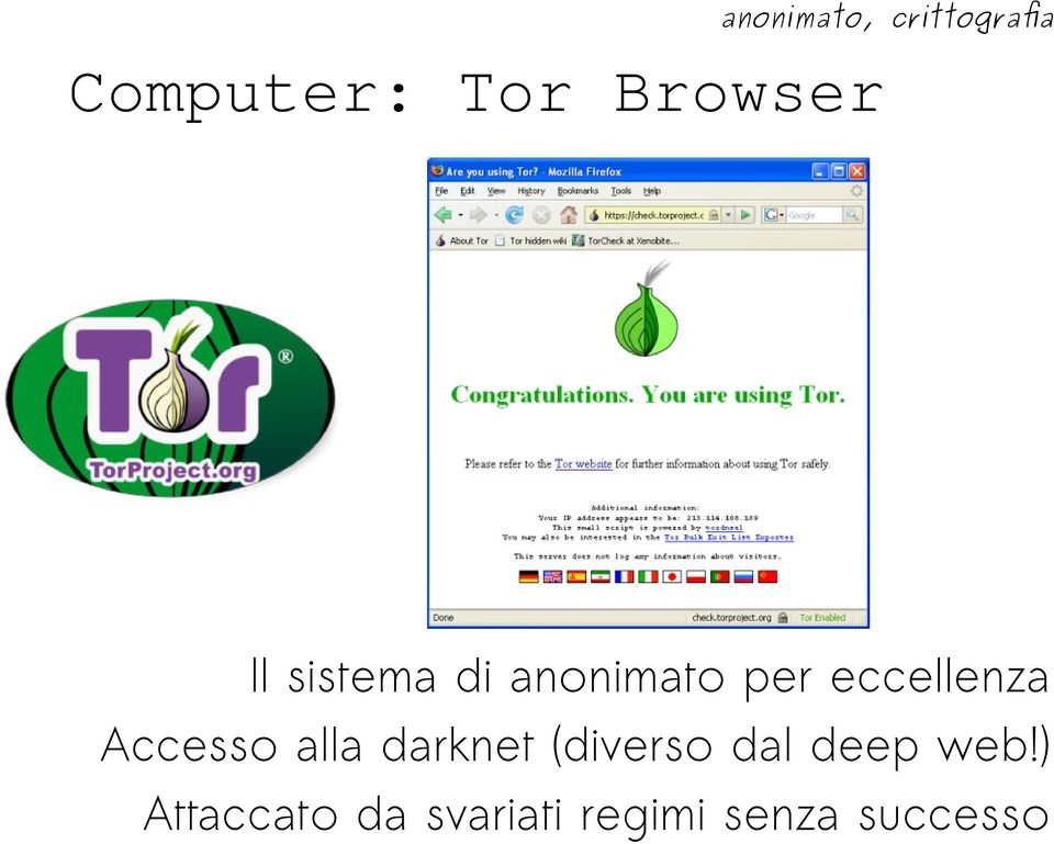 eccellenza Accesso alla darknet (diverso