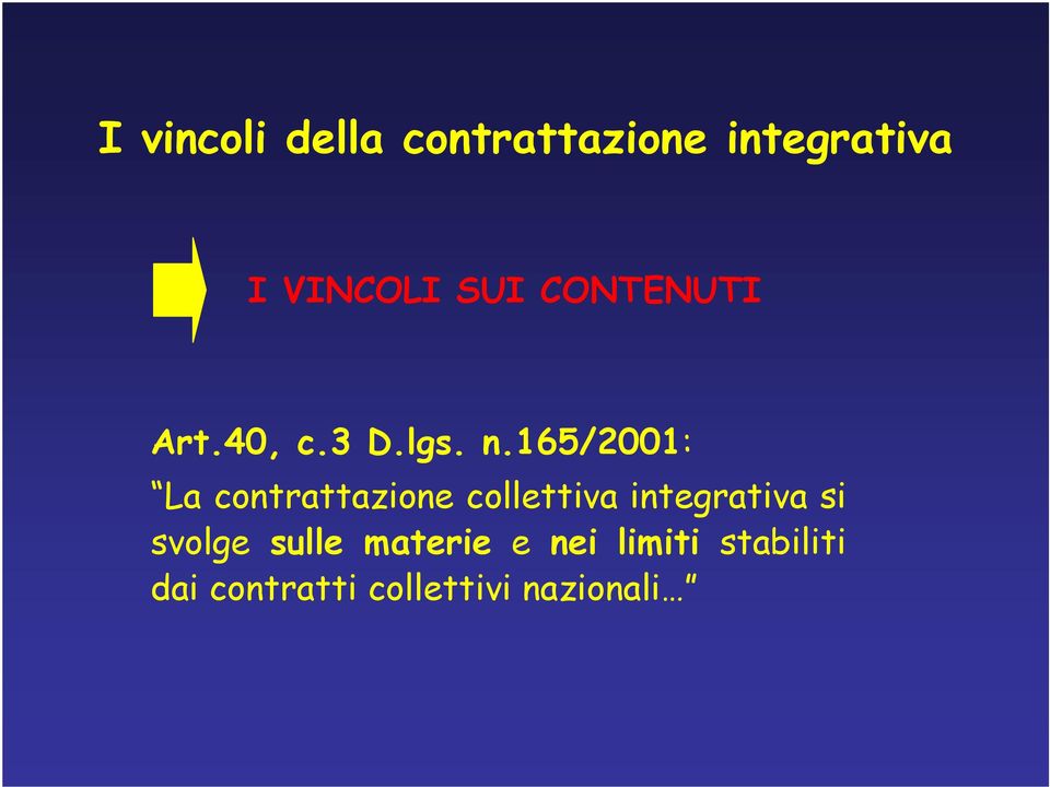 165/2001: La contrattazione collettiva integrativa si