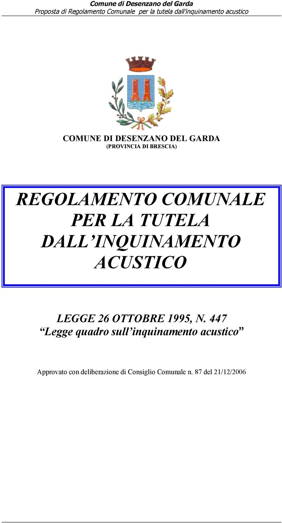 LEGGE 26 OTTOBRE 1995, N.