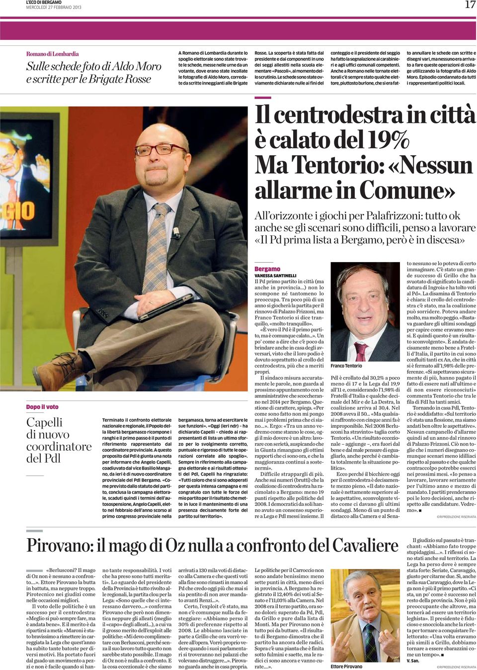 L scopert è stt ftt dl presidente e di componenti in uno dei seggi llestiti nell scuol elementre «Pscoli», l momento dello scrutinio.