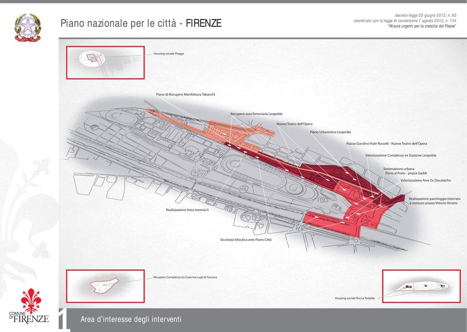 Prato - piazza Gaddi Valorizzazione Aree Ex Discoteche Realizzazione parcheggio interrato e restauro piazza Vittorio Veneto Realizzazione linea