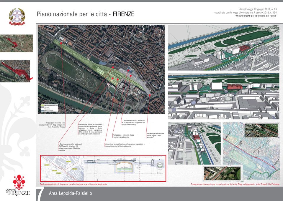 sovvenzionata) Realizzazione interventi Social Housing in area Leopolda Intervento per eliminazione scarichi fognari Canale Macinante 2 Completamento edifici residenziali (PUE Paisiello): 85 alloggi