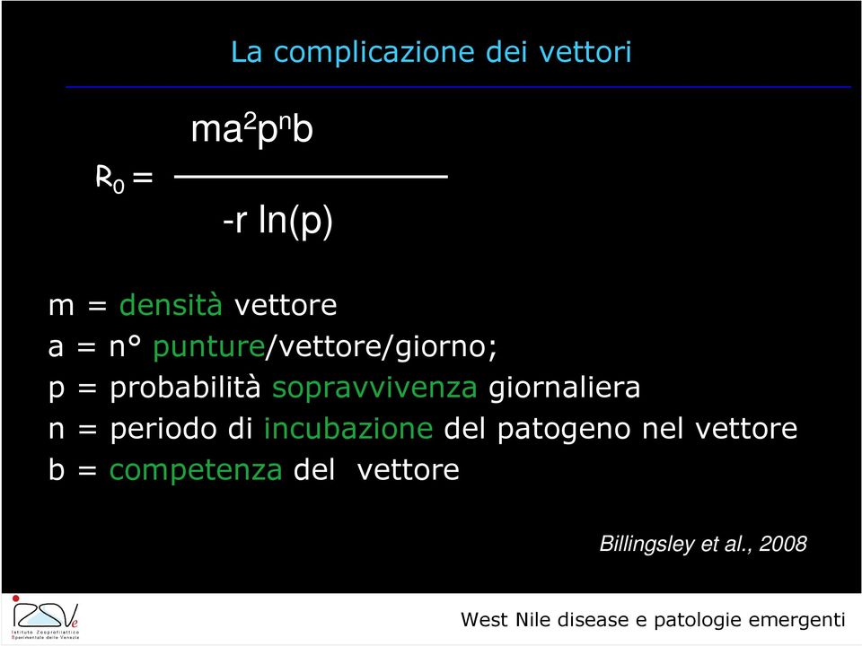 sopravvivenza giornaliera n = periodo di incubazione del