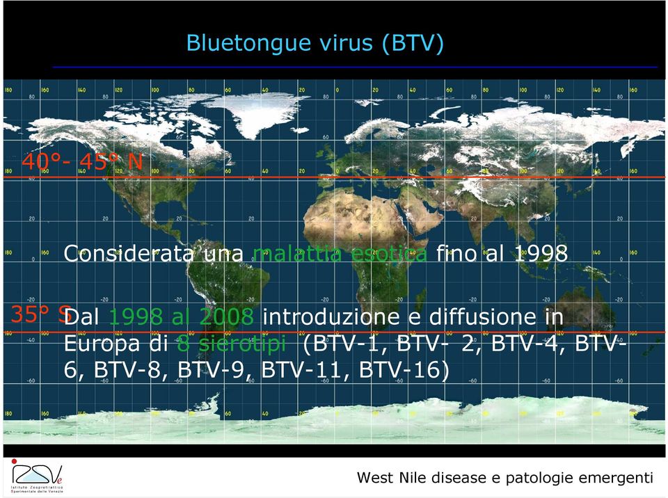 introduzione e diffusione in Europa di 8 sierotipi