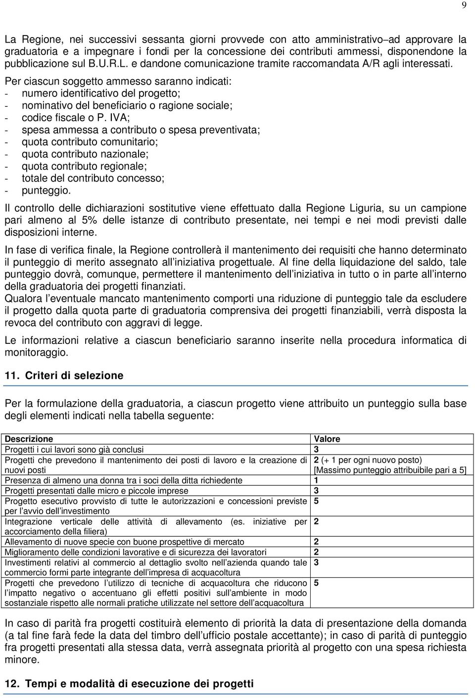 Per ciascun soggetto ammesso saranno indicati: - numero identificativo del progetto; - nominativo del beneficiario o ragione sociale; - codice fiscale o P.