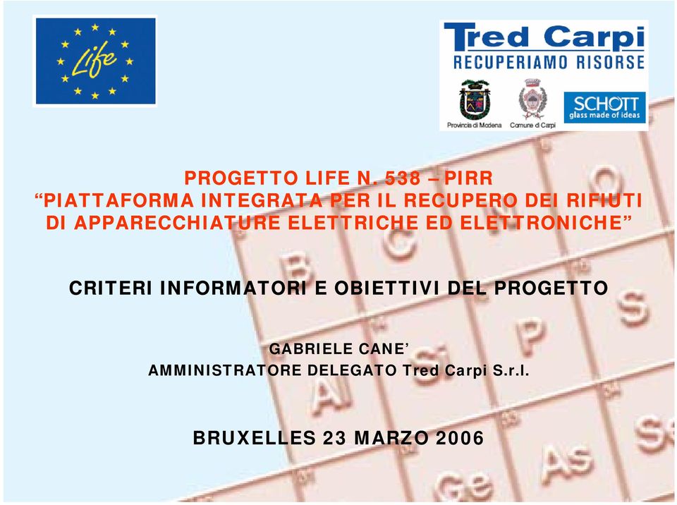 APPARECCHIATURE ELETTRICHE ED ELETTRONICHE CRITERI