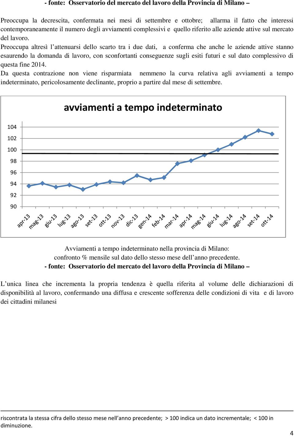 Preoccupa altresì l attenuarsi dello scarto tra i due dati, a conferma che anche le aziende attive stanno esaurendo la domanda di lavoro, con sconfortanti conseguenze sugli esiti futuri e sul dato