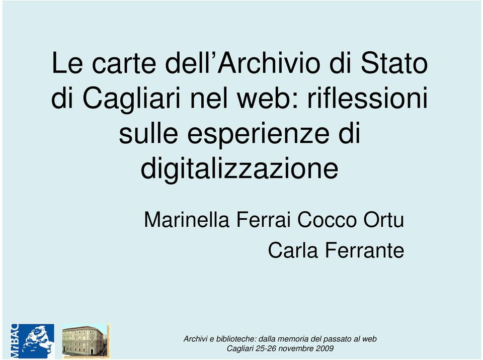 esperienze di digitalizzazione