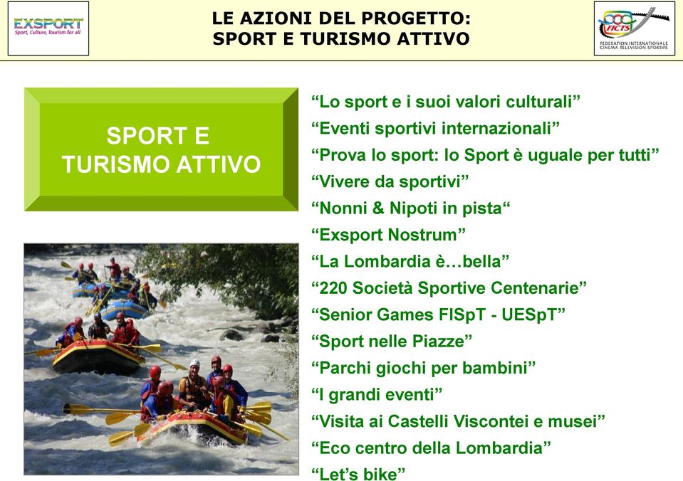 Exsport Nostrum La Lombardia è bella 220 Società Sportive Centenarie Senior Games FISpT - UESpT Sport nelle
