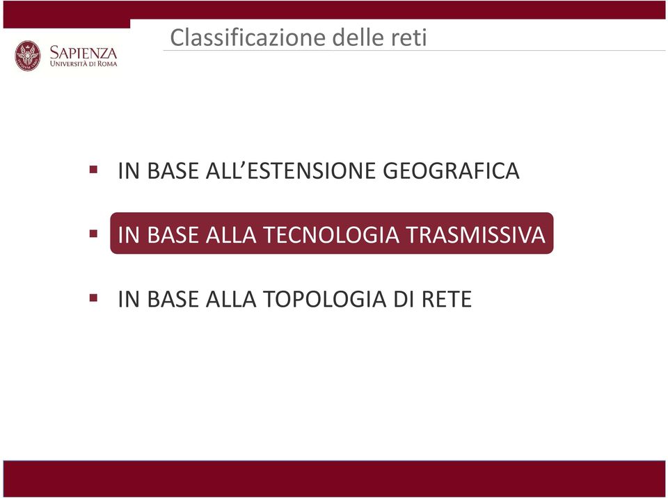 IN BASE ALLA TECNOLOGIA