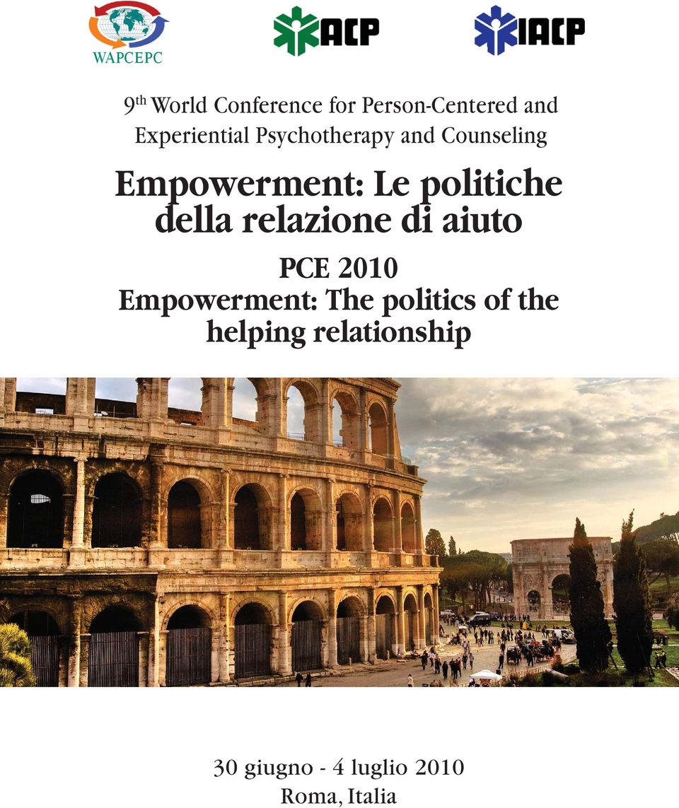 politiche della relazione di aiuto PCE 2010 Empowerment: The