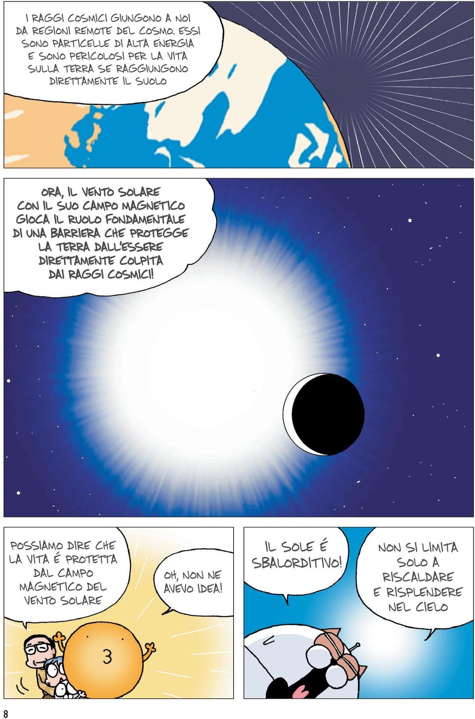 SOLARE CON IL SUO CAMPO MAGNETICO GIOCA IL RUOLO FONDAMENTALE DI UNA BARRIERA CHE PROTEGGE LA TERRA DALL'ESSERE DIRETTAMENTE