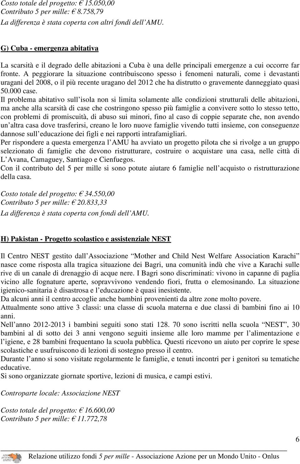 A peggiorare la situazione contribuiscono spesso i fenomeni naturali, come i devastanti uragani del 2008, o il più recente uragano del 2012 che ha distrutto o gravemente danneggiato quasi 50.000 case.