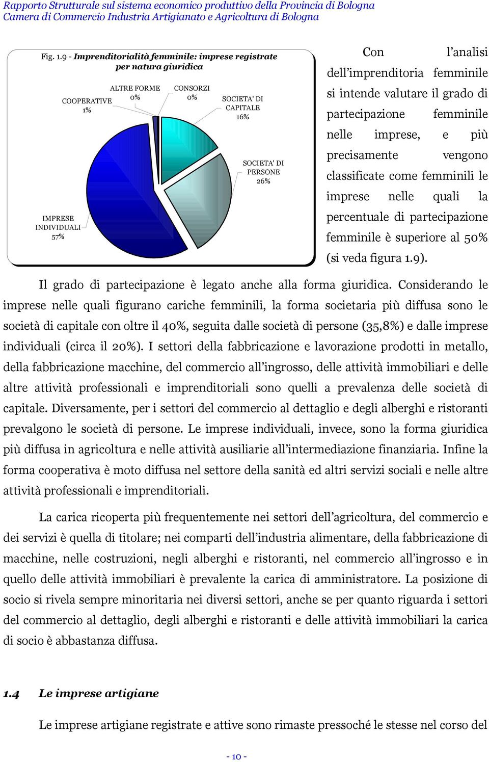 analisi dell imprenditoria femminile si intende valutare il grado di partecipazione femminile nelle imprese, e più precisamente vengono classificate come femminili le imprese nelle quali la