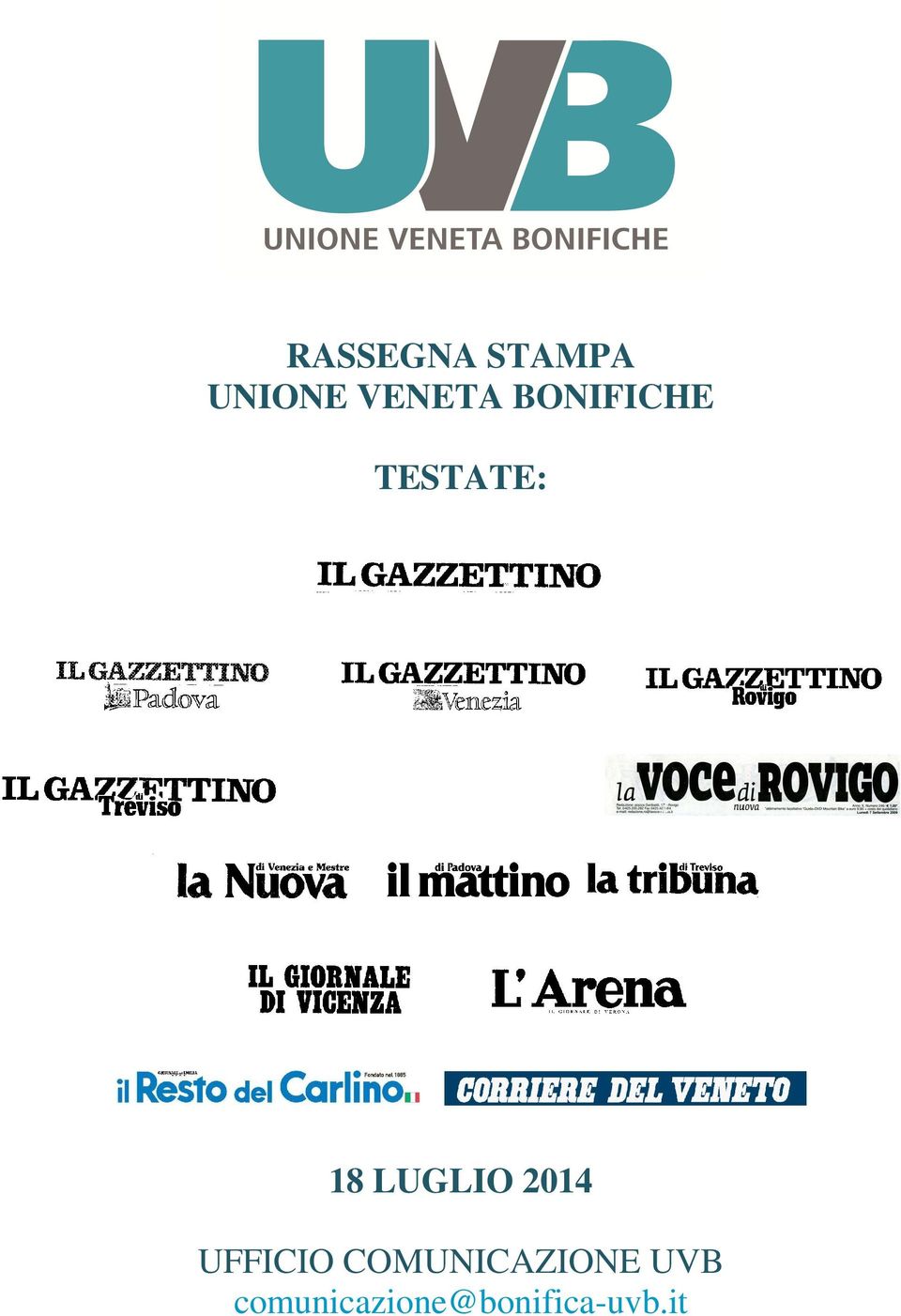 2014 UFFICIO COMUNICAZIONE