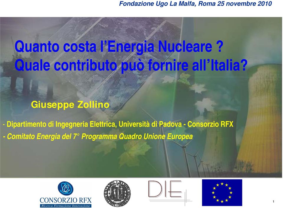 Giuseppe Zollino - Dipartimento di Ingegneria Elettrica, Università