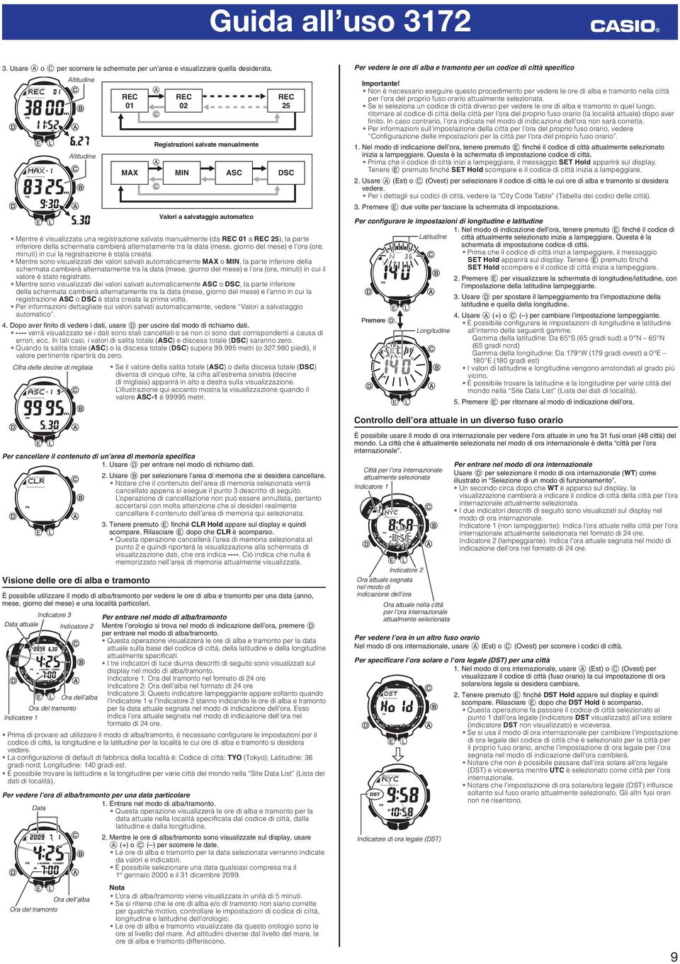 parte inferiore dea schermata cambierà aternatamente tra a data (mese, giorno de mese) e ora (ore, minuti) in cui a registrazione è stata creata.