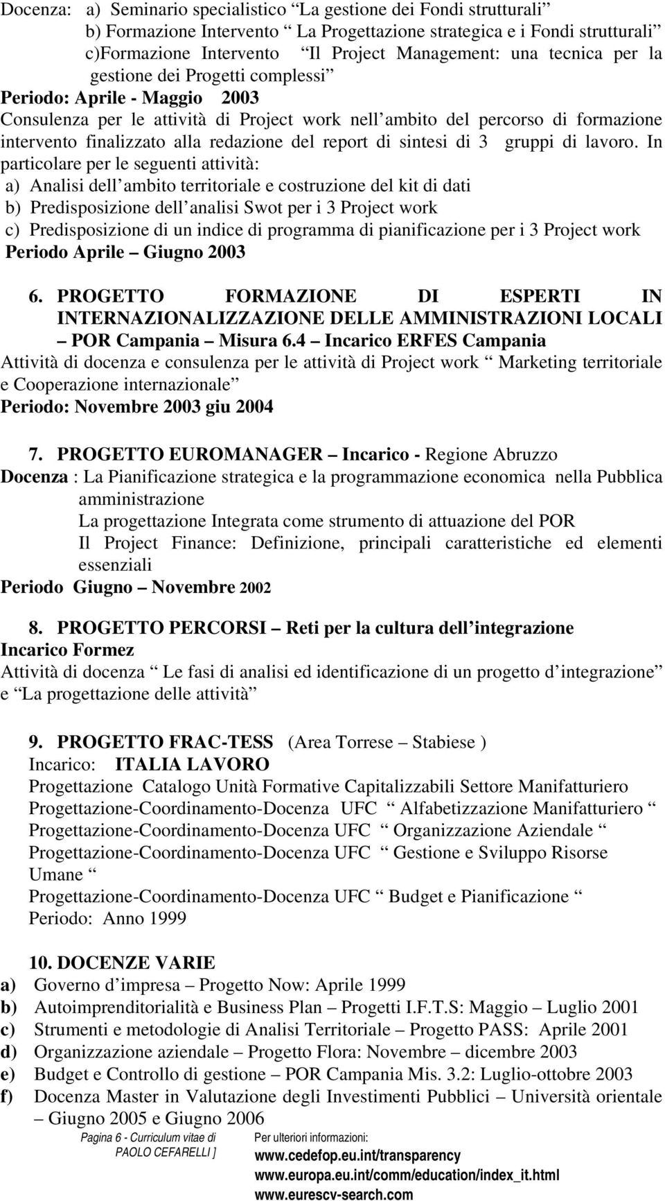 del report di sintesi di 3 gruppi di.