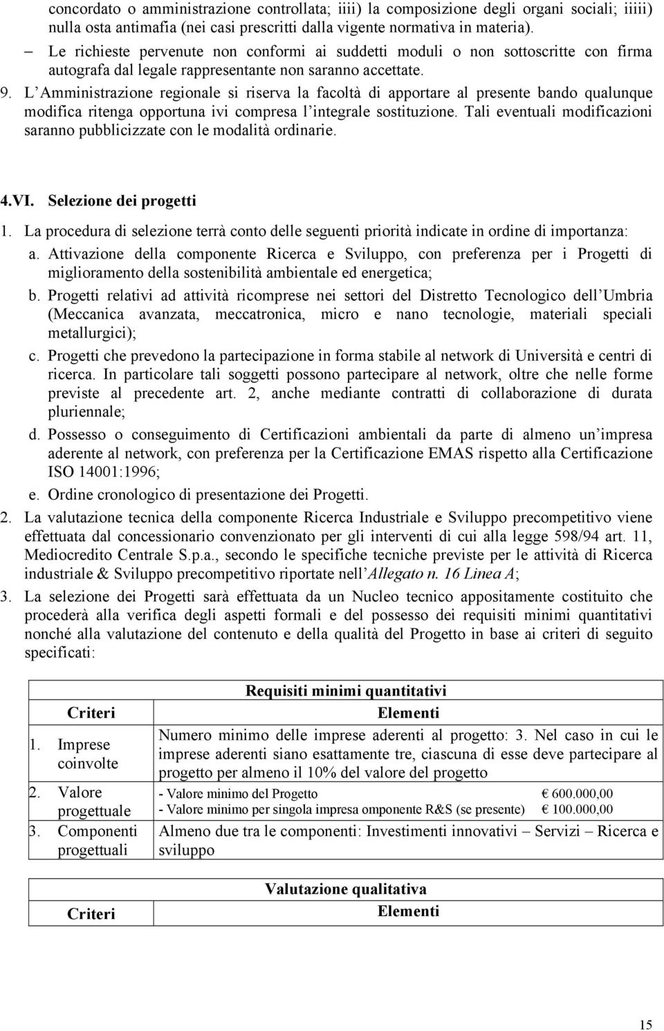 L Amministrazione regionale si riserva la facoltà di apportare al presente bando qualunque modifica ritenga opportuna ivi compresa l integrale sostituzione.