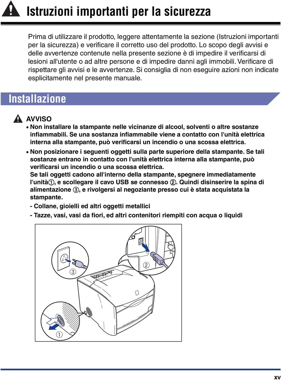 Verificare di rispettare gli avvisi e le avvertenze. Si consiglia di non eseguire azioni non indicate esplicitamente nel presente manuale.