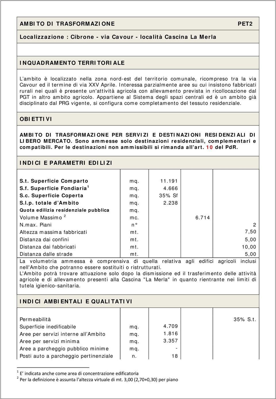 Interessa parzialmente aree su cui insistono fabbricati rurali nei quali è presente un'attività agricola con allevamento prevista in ricollocazione dal PGT in altro ambito agricolo.