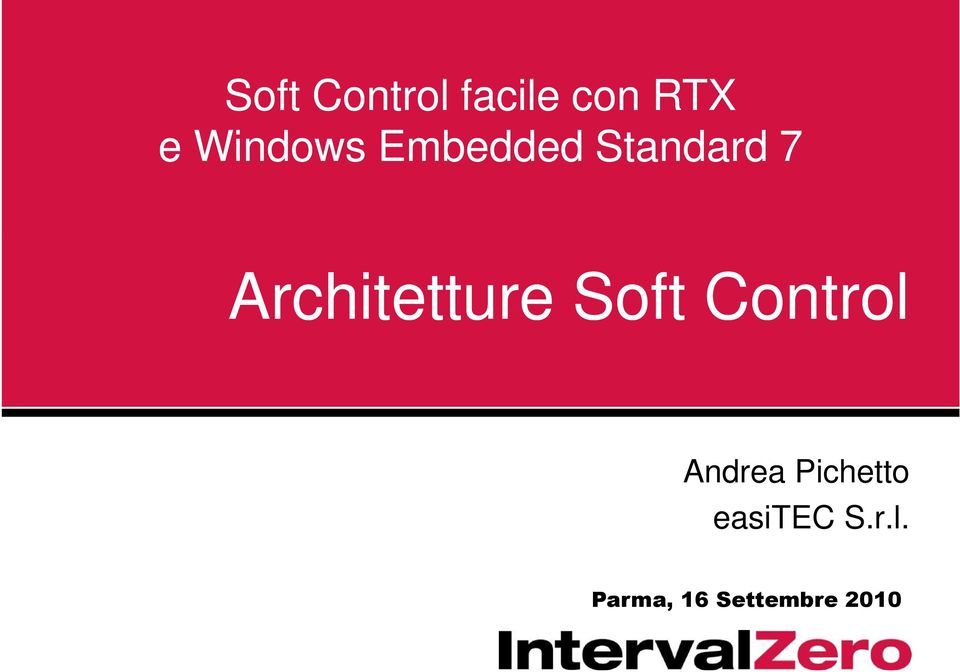 Architetture Soft Control Andrea