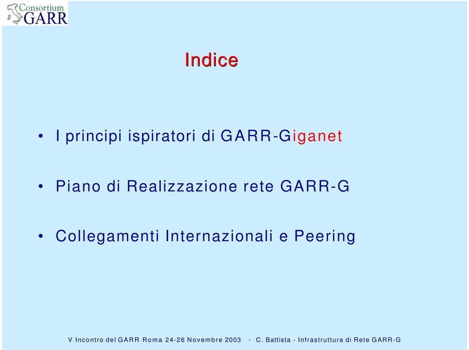 Realizzazione rete GARR-G