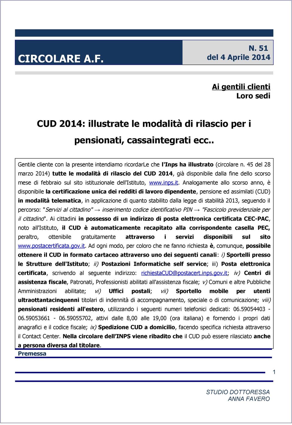 45 del 28 marzo 2014) tutte le modalità