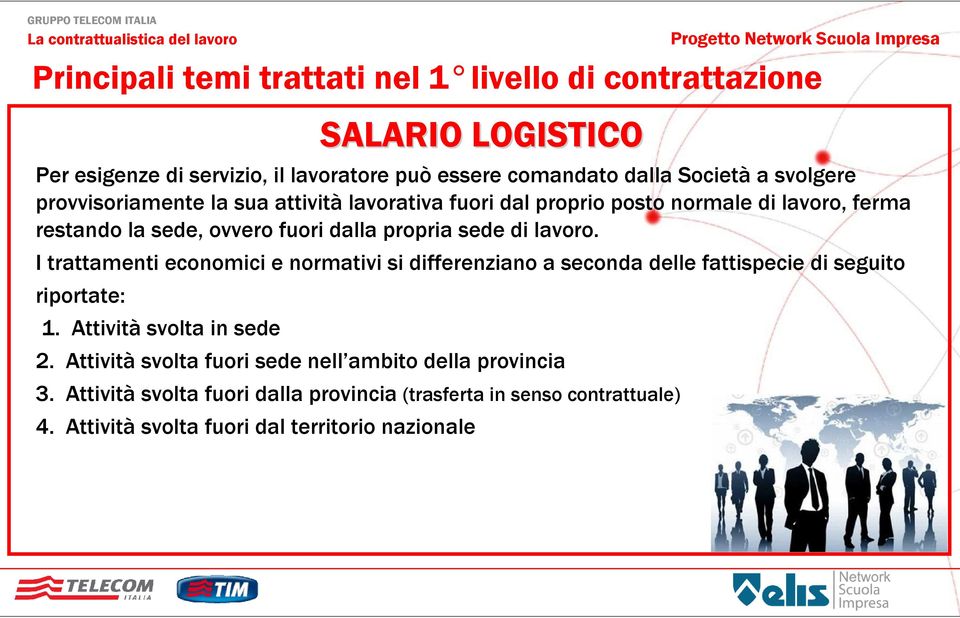 lavoro. I trattamenti economici e normativi si differenziano a seconda delle fattispecie di seguito riportate: 1. Attività svolta in sede 2.