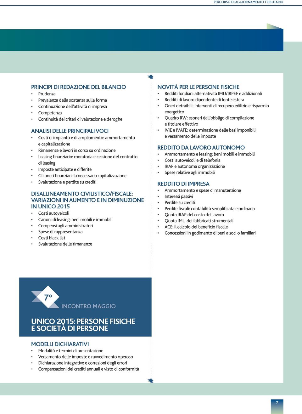 cessione del contratto di leasing Imposte anticipate e differite Gli oneri finanziari: la necessaria capitalizzazione Svalutazione e perdite su crediti DISALLINEAMENTO CIVILISTICO/FISCALE: VARIAZIONI