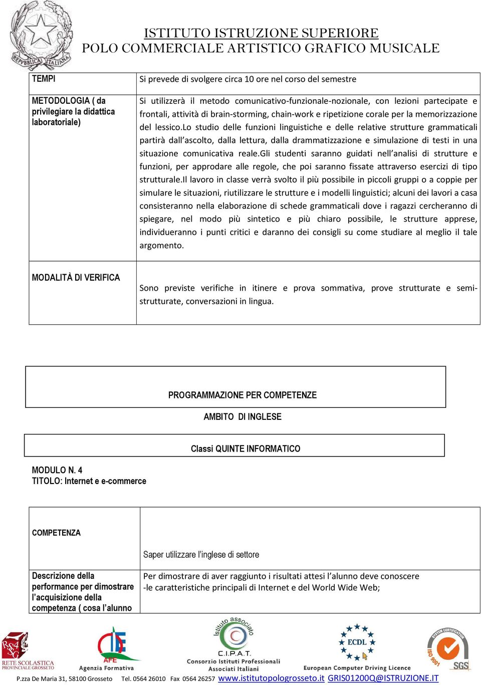 lo studio delle funzioni linguistiche e delle relative strutture grammaticali partirà dall ascolto, dalla lettura, dalla drammatizzazione e simulazione di testi in una situazione comunicativa reale.