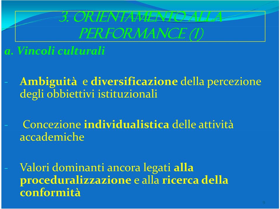 dll dellapercezione degli obbiettivi istituzionali Concezione