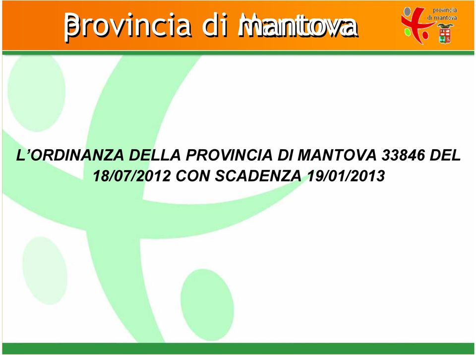 PROVINCIA DI MANTOVA 33846 DEL