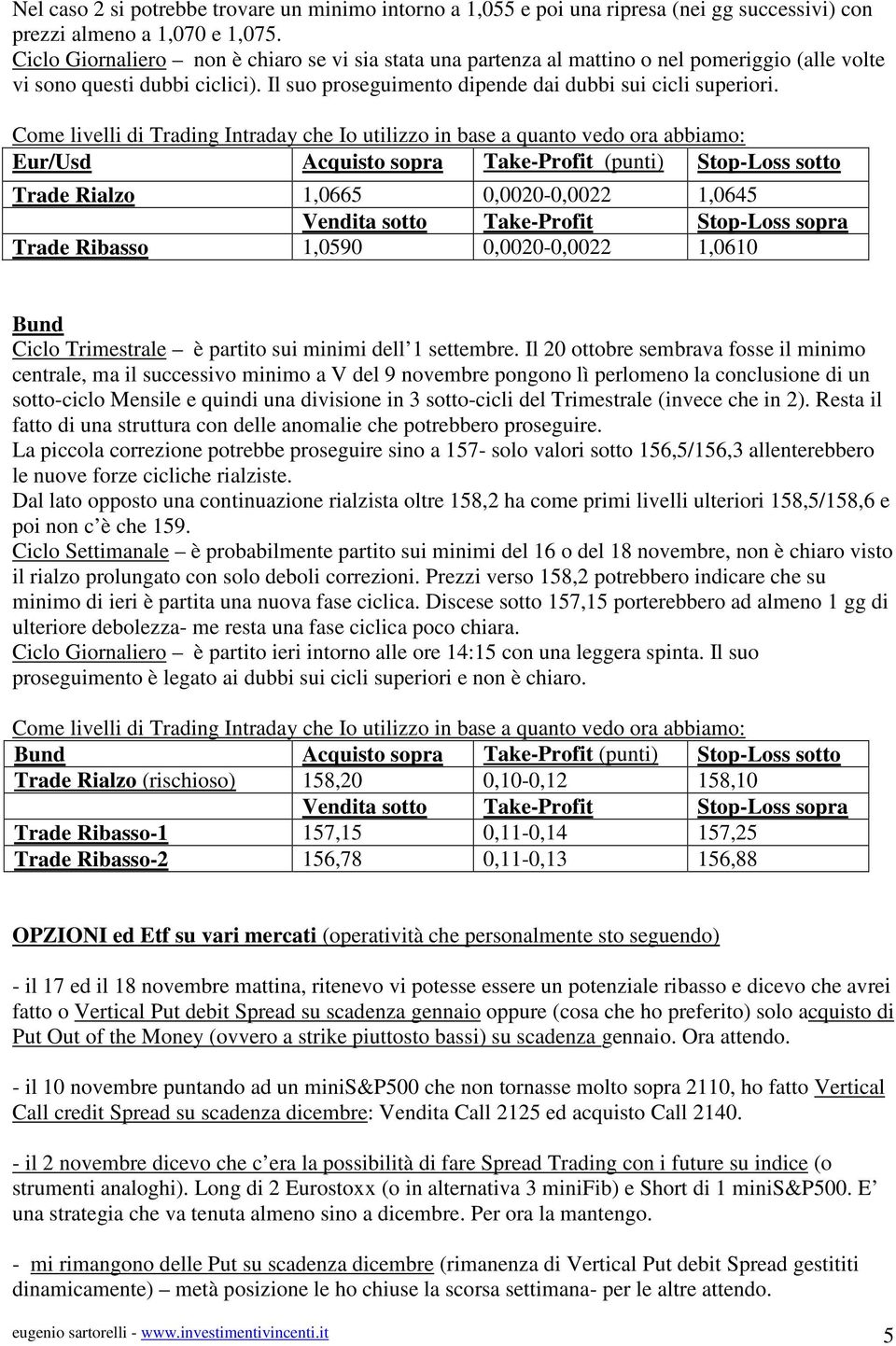 Come livelli di Trading Intraday che Io utilizzo in base a quanto vedo ora abbiamo: Eur/Usd Acquisto sopra Take-Profit (punti) Stop-Loss sotto Trade Rialzo 1,0665 0,0020-0,0022 1,0645 Vendita sotto