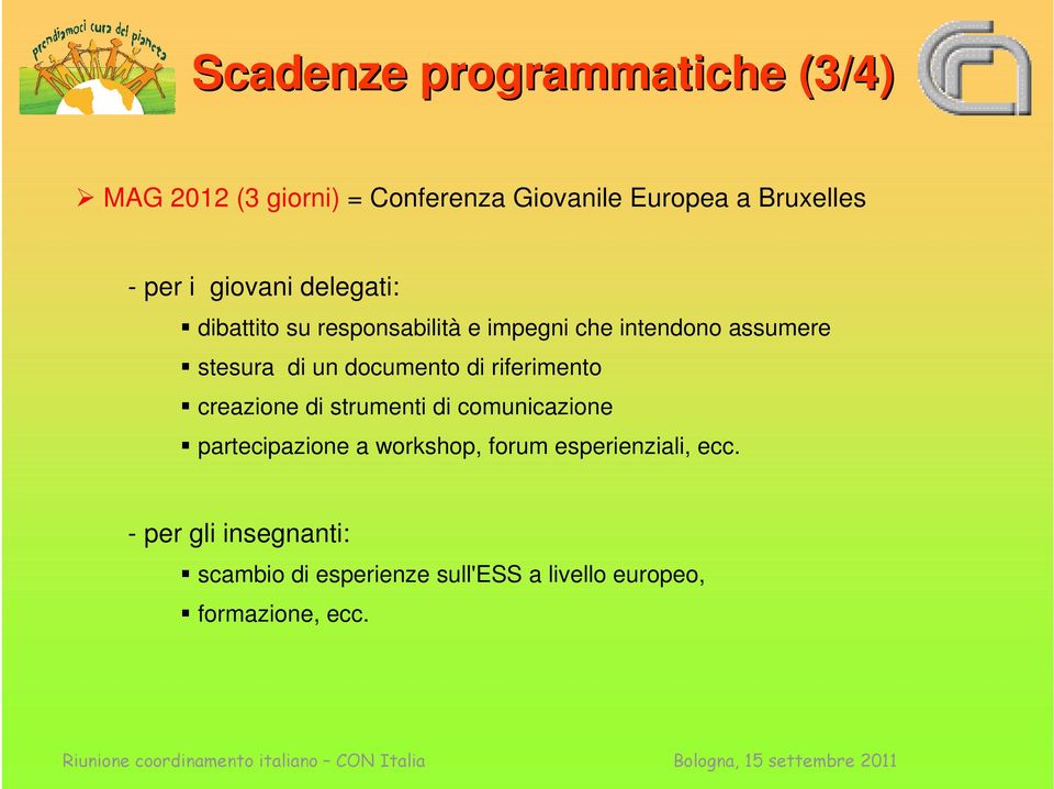 documento di riferimento creazione di strumenti di comunicazione partecipazione a workshop, forum