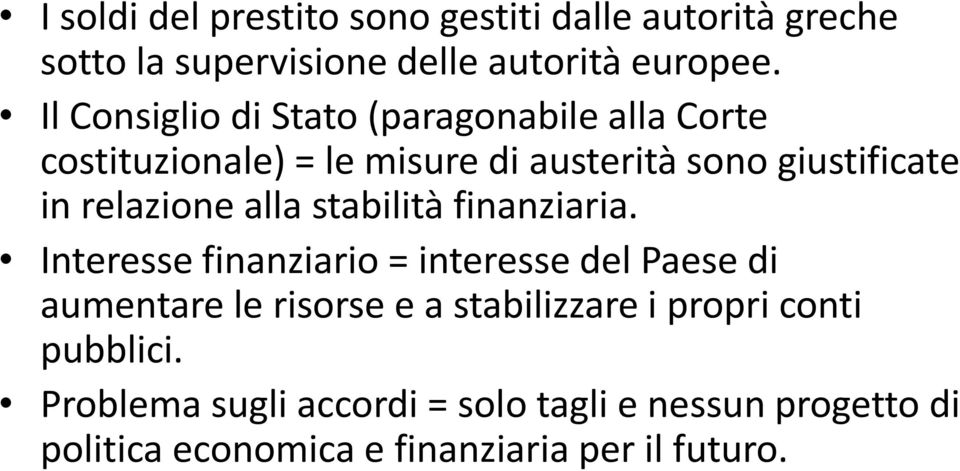 relazione alla stabilità finanziaria.