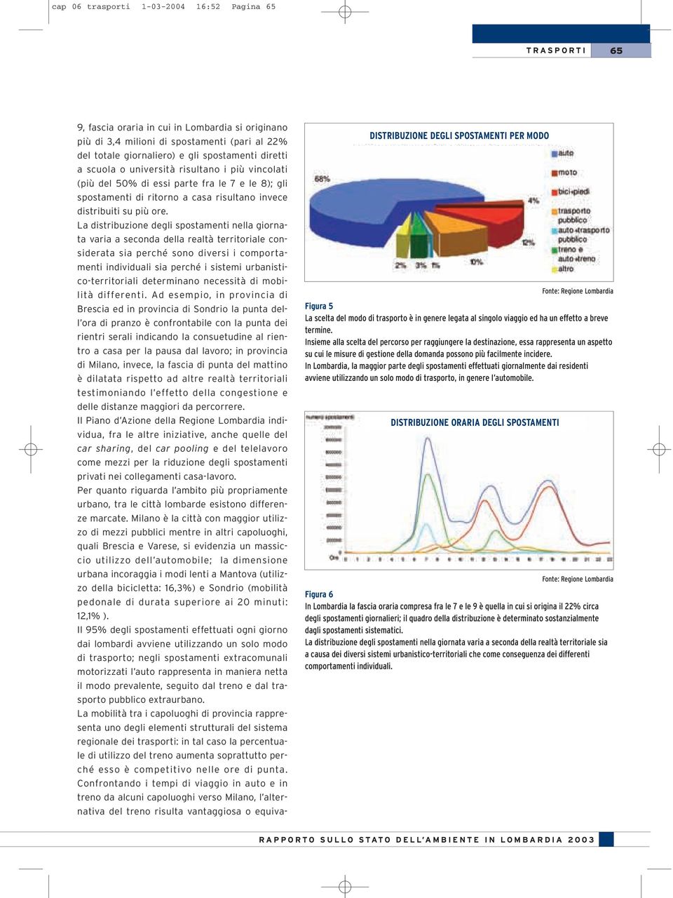 La distribuzione degli spostamenti nella giornata varia a seconda della realtà territoriale considerata sia perché sono diversi i comportamenti individuali sia perché i sistemi