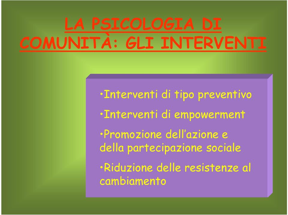 empowerment Promozione dell azione e della