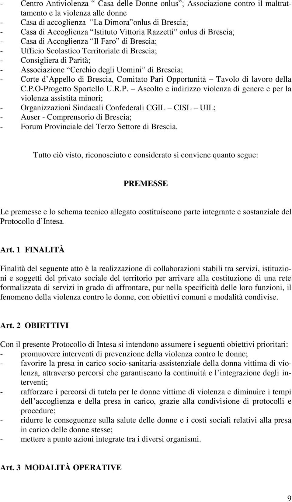 Appello di Brescia, Comitato Pa